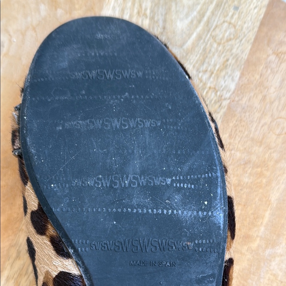Stuart Weitzman Leopard Print Women's Flats with Buckle - Picture 8 of 8